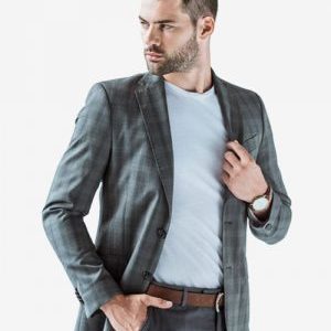 Casual Line Square Blazer Gris